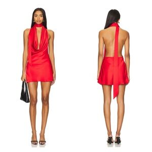 Lovers + Friends Red Halter Mini Dress